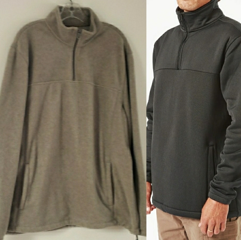 Croft & Barrow men’s quarter zip tan/beige fleece size XL